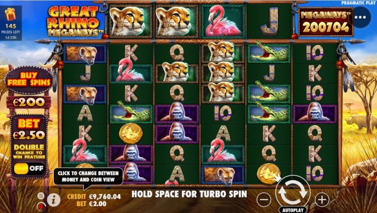 เกมน้องใหม่จากค่าย Pragmatic Play กับ Great Rhino Megaways จาก SBOBET