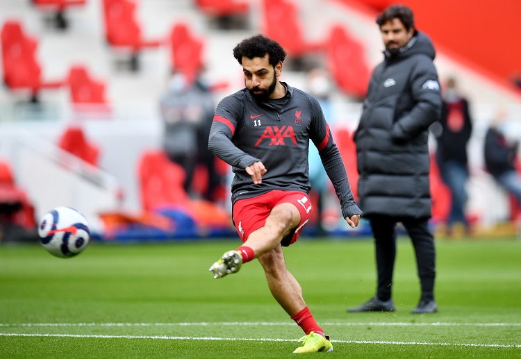 Mohamed Salah siap menambah gol ke gawang Leipzig di Liga Champions