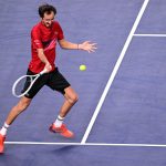 Daniil Medvedev advanced to the third round of the Shanghai Masters by defeating Thiago Seyboth Wild in straight sets