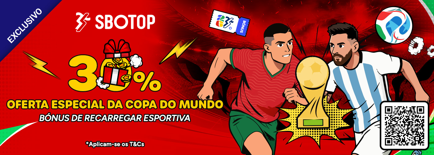 Bônus de recarga esportiva especial de 30% para a Copa do Mundo